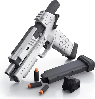 Produktbild von Schaumstoff-Blaster: Spielzeugpistole mit Magazin, weiche Kugel, für Kinder ab 8 Jahren