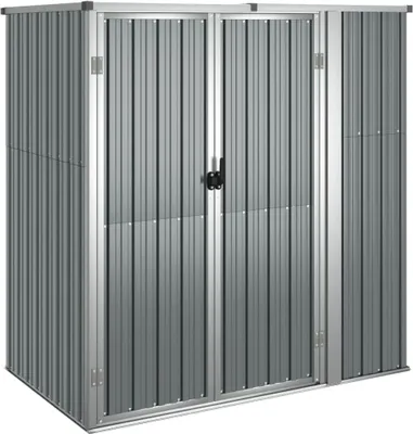 Zdjęcie produktu dla vidaXL vidaXL - Szopa ogrodowa - 161x89x161 - cm - ocynkowana - stal - szary