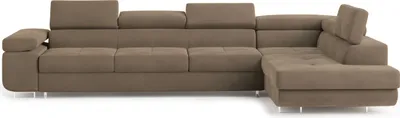 Produktbild von Masseno Ecksofa VICENTE mit Schlaffunktion L-Form, Sofa mit Bettkasten, Wohnzimmersofa, Couch, Soffa, Bettsofa, Couchgarnitur- Beige, MONOLITH 09