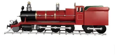Image de Clayre & Eef Figurine de décoration Train 86x18x27 cm Rouge Métal