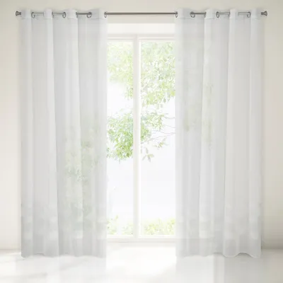 Produktbild von Gardine EFIL silber 140x250 cm  Ösen Ösenvorhang