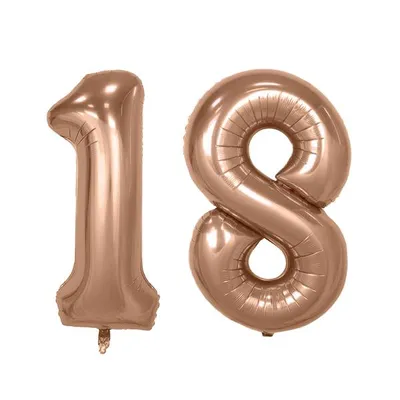 Produktbild von Set -Folienballon - Rosegold/40inch - 1 + 8