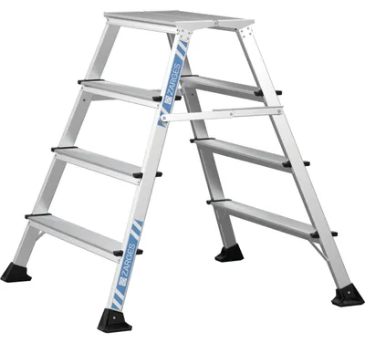 Produktbild von Zarges Trittleiter Arbeitspodest XLstep P breit beidseitig begehbar 2x4 Stufen