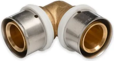 Produktbild von Selfio-Press Aluverbund Pressfitting  Winkel 90° 32 x 3 mm TH + U Kontur DVGW - 5 Stück