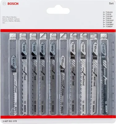 Produktbild von 10-tlg. Stichsägeblatt-Set Clean Cutting, T-Schaft