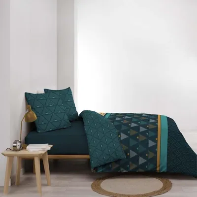 Image de Parure de lit - Douceur d'Intérieur - Triade - Microfibre - 240x220cm - Vert
