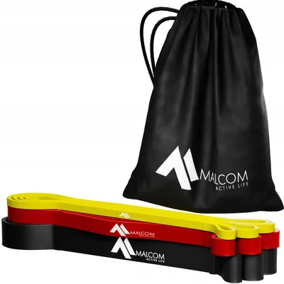 Produktbild von Malcom Fitness Widerstandsbänder Set mit 3 Bändern 1-20 kg