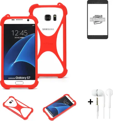 Produktbild von Handy-hülle + Kopfhörer kompatibel mit Samsung Galaxy S22+ Schutz-hülle Bumper Silikon Schutz Hülle Cover Case Silikoncase Silikonbumper TPU