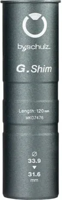 Produktbild von Reduzierhülse G.Shim byschulz 120mm Aluminium Sattenstütze Größe Ø 33.9 zu 31.6