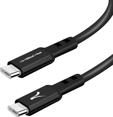 Produktbild von USB-C / USB-C Kabel Schnellladekabel, 3A Synchrokabel, 1.5m, Akashi - Schwarz