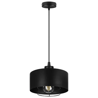 Produktbild von MasterLED Pendelleuchte E27 Schwarz 20 cm Nilo Stahl für Esstisch und Küche