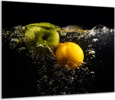 Produktbild von Herdabdeckplatten Glaskeramikkochfeld-Abdeckung Spritzschutz Glas 60x52cm Obst