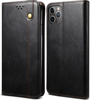 Produktbild von iPhone 11 Pro Hülle, LaimTop Leder Flip Brieftasche Schutzhülle für iPhone 11 Pro Schwarz