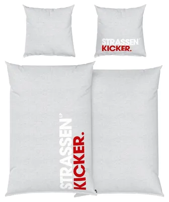 Produktbild von HERDING STRASSENKICKER Bettwäsche-Set ‘Hellgrau’ – 135×200, Renforcé, Deckenbezug im Lieferumfang enthalten, Kissenbezug enthalten