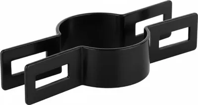 Obrázek produktu pro LogistSystem Středová svorka kulatá ?42mm - černá Plotová svorka pro plotové sloupky - Upevnění panelů z drátěného pletiva - Plotové svorky Svorka na vzpěru Svorka na sloupek