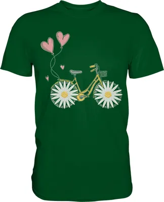 Produktbild von Gänseblümchen Fahrrad Garten Shirt Gänseblumen Gärtner – Bottle Green / 3XL