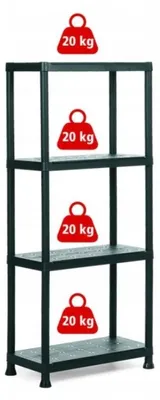 Zdjęcie produktu dla Regał Garażowy Warsztatowy Keter Plus Shelf 4 półki 20 kg Solidny Mocny 1 szt