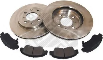 Produktbild von MAPCO Bremsenset Vorne Bremsscheiben Beläge Satz für HONDA Jazz II Schrägheck (GD, GE3, GE2) 258mm