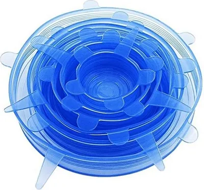 Produktbild von 6x blaue Silikondeckel