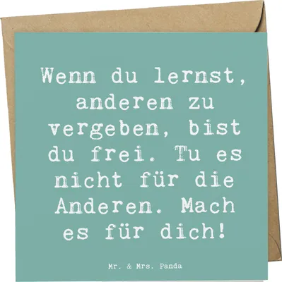 Produktbild von Mr. & Mrs. Panda Grußkarte Spruch Vergebung Freiheit - Meeresbrise - Geschenk, faltkarte, anderen vergeben, Stimmungen, Gefühl, Zitat, Neuanfang, Loslassen, Liebe