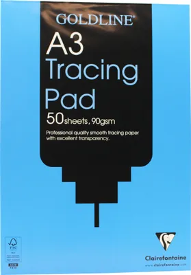 Produktbild von Clairefontaine 5x Goldline Transparentpapier Block geleimt, 50 Bl A3 90g GPT1A3Z