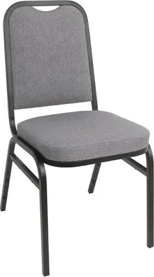 Immagine prodotto di Sedie da banchetto Bolero con schienale quadrato, grigie, 4 pezzi