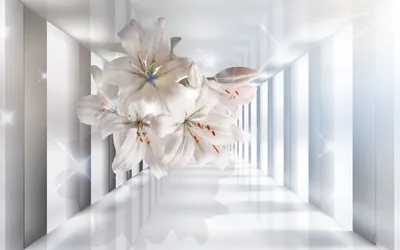 Immagine prodotto di Tappetino magnetico per rivestimenti di radiatori, fiori 3D bianchi decorativi, 60x100cm