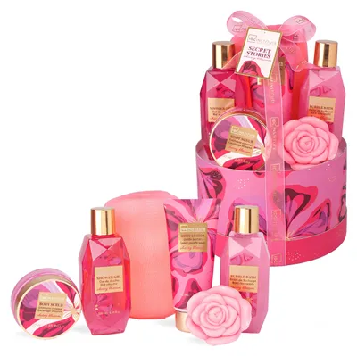 Produktbild von IDC Institute - Geschenkset 6-teilig - Cherry Blossom - Kirschblüte Badeset