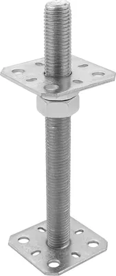 Produktbild von GRUNDLINE Stützenfuß Pfostenträger, höhenverstelbar zum Aufschrauben - PSR M24 M24 80x250
