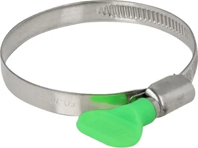 Obrázek produktu pro DELOCK Schlauchschelle, Flügelmutter 50-70mm 10 Stk. grün