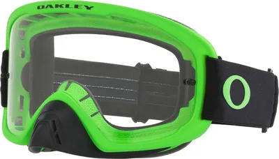 Image de Lunettes de motocross Oakley O-Frame 2.0 Pro, couleur néon vert, verres transparents