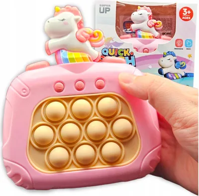 Zdjęcie produktu dla Gra Zręcznościowa Popit Antystresowa Sensoryczna Bąble Pop It Jednorożec