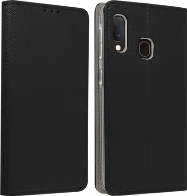 Obrázek produktu pro Avizar, peněženkový kryt, flipový kryt pro Galaxy A20e, slot na karty a stojánek, černý