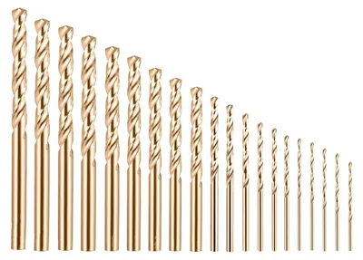 Imagen del producto de Juego de brocas M35 HSS de cobalto, 20 piezas, de 0,5 a 2,4 mm, para metal y madera