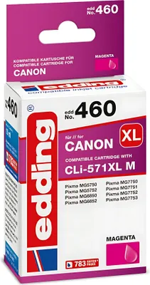 Produktbild von Edding Tintenpatrone EDD-460 ersetzt Canon CLI-571XL