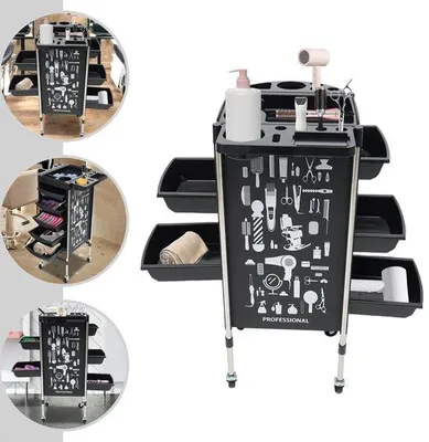 Obrázek produktu pro Kappers pracovní vozík s 5 přihrádkami, pojízdná multifunkční plošina