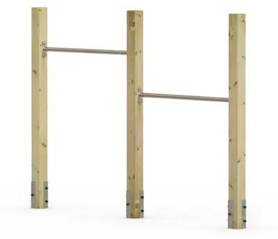 Produktbild von Doppel-Turnreck mit Reckstangen Wickey FIT Tumble 302, für den Garten, edelstahl