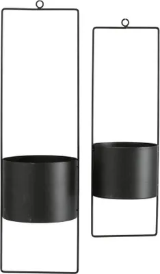 Obrázek produktu pro Závěsné květináče - Moderní design - 2 kusy - Kov/železo - Pokojové rostliny
