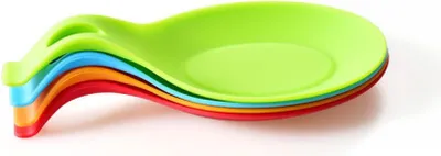 Produktbild von 4er-Set Löffelablagen aus Silikon hitzebeständig und BPA-frei als Küchenhelfer