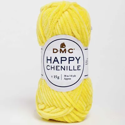 Produktbild von DMC Happy Chenille, Handwerk, Sperrig, Gelb, Polyester, 38 m, 100% Polyester