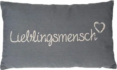 Produktbild von Graues Deko-Kissen, Lieblingsmensch