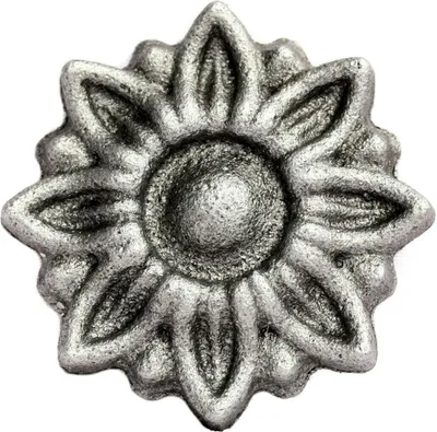 Produktbild von UHRIG 1x Kleine Blüte Ø 56mm, massive Stahl Zierblume, Schmiedeeisen für Geländer, Zaun uvm.