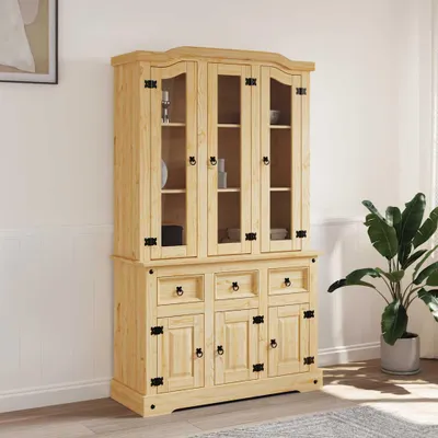 Produktbild von vidaXL Highboard Corona 112x43x196 cm Massivholz Mexikanische Kiefer