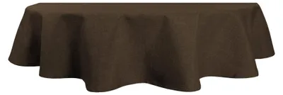Produktbild von Tischdecke oval braun 160x260 cm Leinenoptik Lotuseffekt Tischwäsche Wasserabweisend Tischtuch