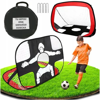 Produktbild von 2-in-1 Fussballtor mit Torwand für Kinder - 125x80cm Pop-Up Fußballtor Faltbar