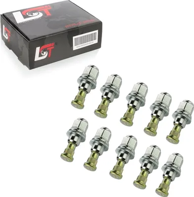 Produktbild von 10x RADSCHRAUBE RÄNDELBOLZEN MIT RADMUTTER M12x1,5 x 48mm FÜR TOYOTA PRIUS