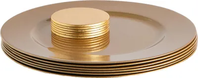 Produktbild von Argon Ta 12-teiliges Platzteller-Set aus Metall – Gold