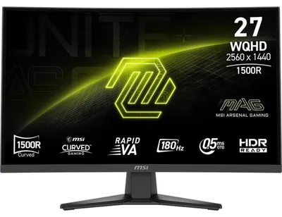 Zdjęcie produktu dla MSI MAG 275CQFDE E18, 68,6 cm (27"), 2560 x 1440 px, Wide Quad HD, 0,5 ms, Czarny