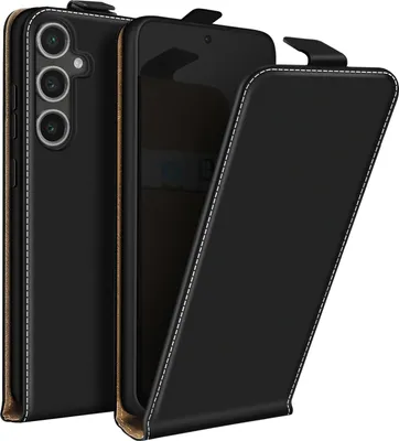 Obrázok produktu pre Avizar, vertikálne puzdro s klopkou a priehradkou na karty pre Galaxy S24 FE, čierna farba