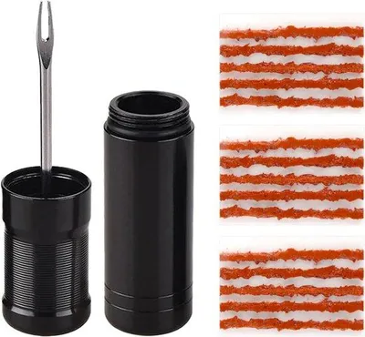 Produktbild von Tubeless Fahrradreparaturset - Notwendiges Set mit 10 Reifenreifen - Reparatur von Reifen - Tubeless Fahrradreparaturset mit Bohrwerk
